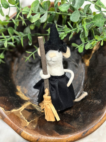 Witch Wool Felt Mouse