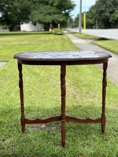 Antique Floral Occasional Table