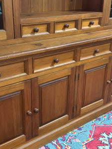 Huge Country Pine Farmhouse Hutch