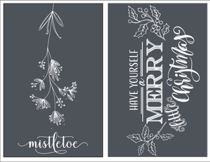 Mesh Stencil - Mistletoe 2 pack 5.5x8.5