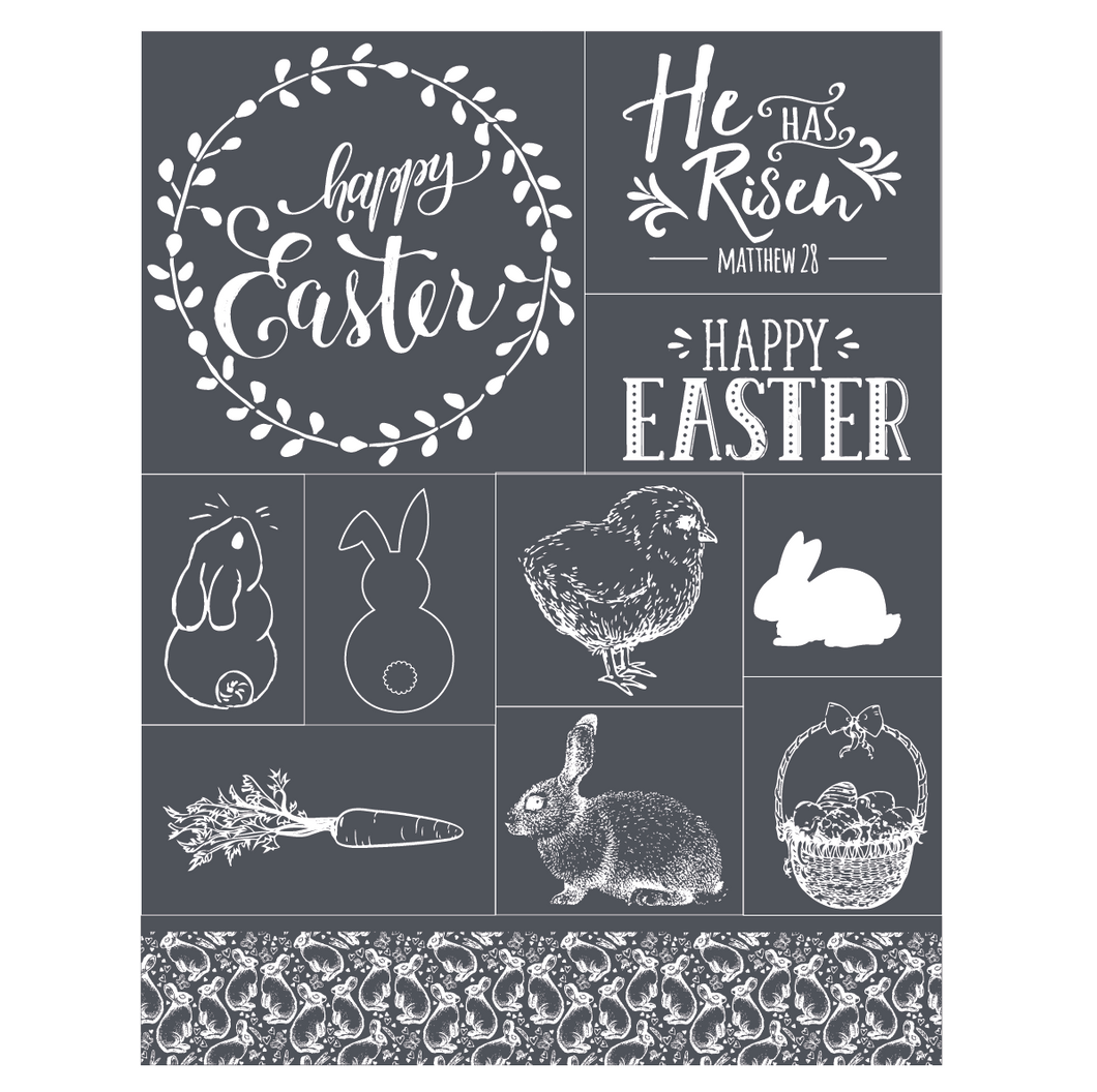 Happy Easter - Mesh Stencil 8.5x11