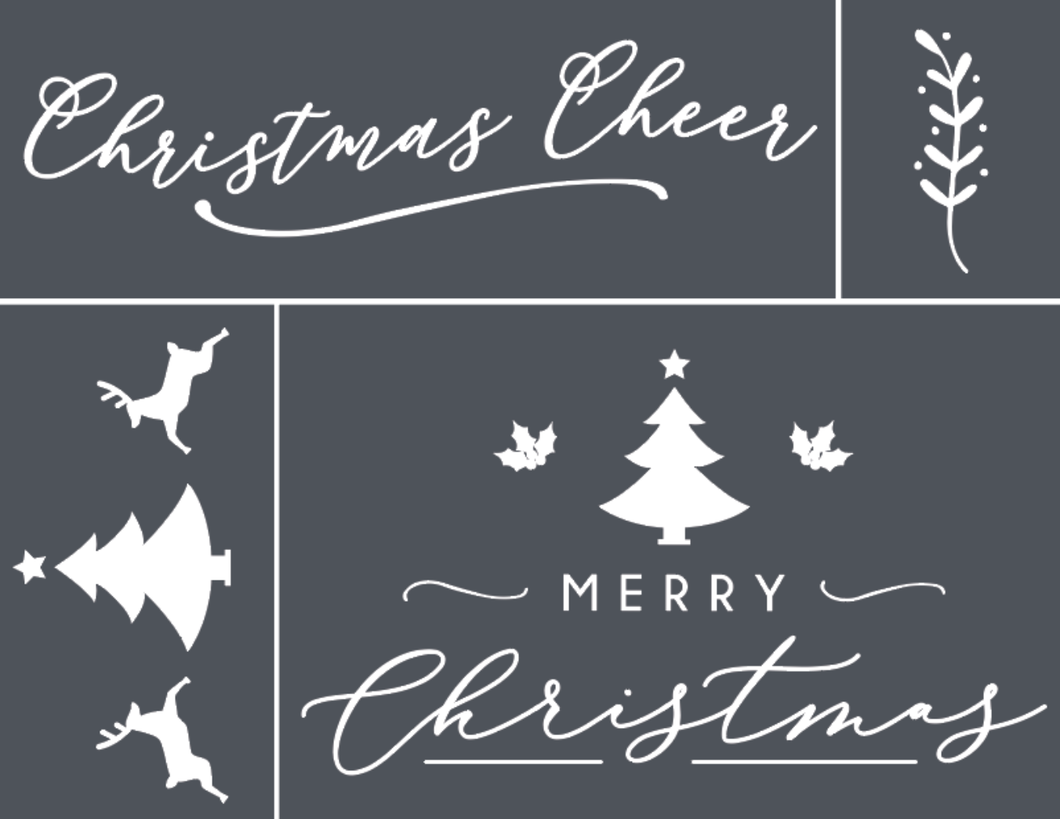 Mesh Stencil - Christmas Cheer - 8.5x11