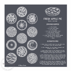Apple Pie Recipe - Mesh Stencil 12x12