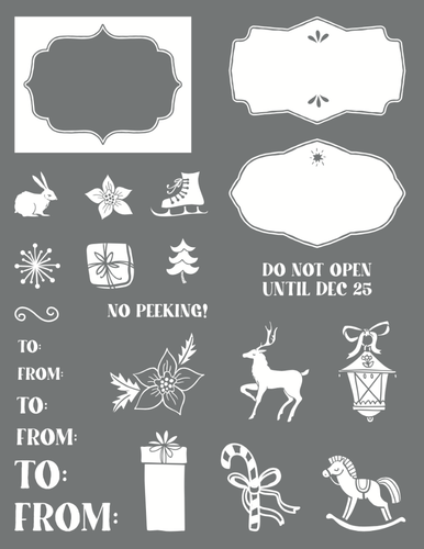 Mesh Stencil - Gift Giving - 8.5x11