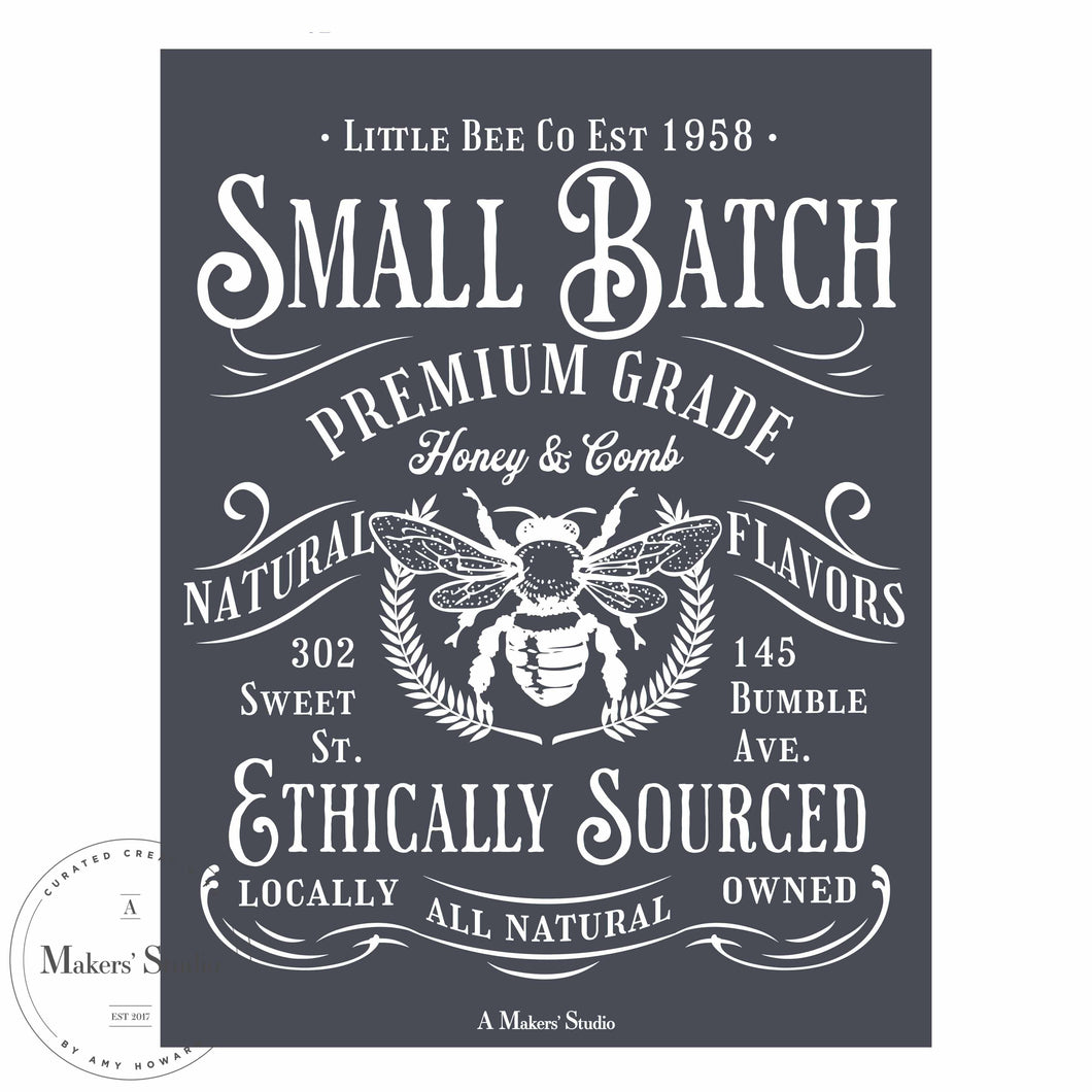 Small Batch Honey - Mesh Stencil 8.5x11