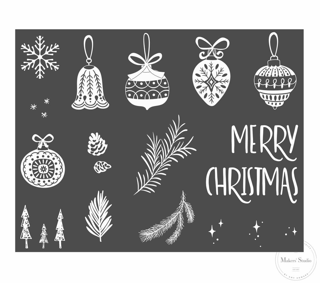 My Favorite Christmas Ornament - Mesh Stencil 8.5x11