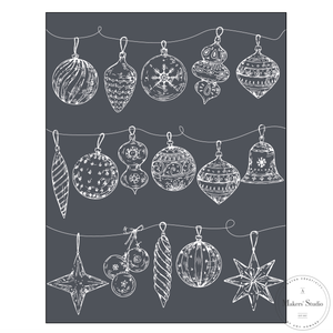 Hang the Ornaments - Mesh Stencil 8.5x11