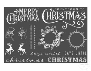 Christmas Countdown - Mesh Stencil 18z12