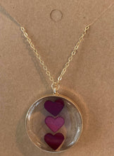 Load image into Gallery viewer, Rose Petal Hearts Floral Necklace