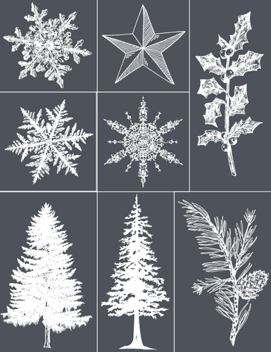 Mesh Stencil - Snowflakes - 8.5x11