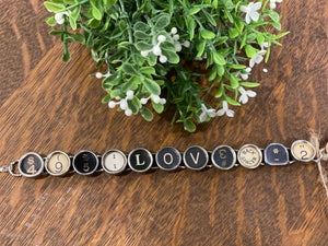 Typewriter Key Bracelet Love