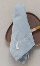 Load image into Gallery viewer, Set of 4 Chambray Blue Cloth Napkins