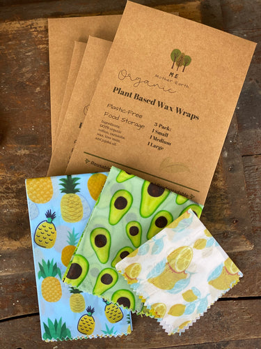Set of 3 Plant Based Wax Wraps