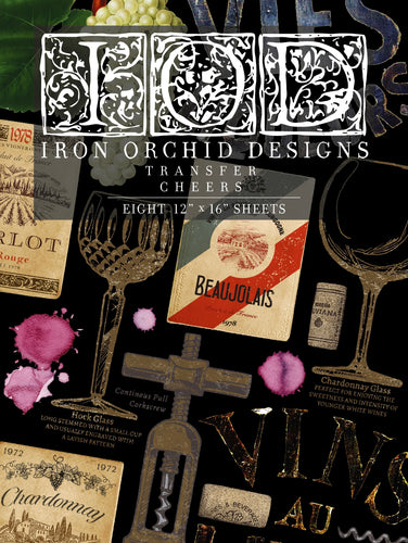Iron Orchid Designs Cheers Transfer