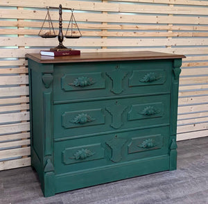 Antique Chest with Pinecone Handles